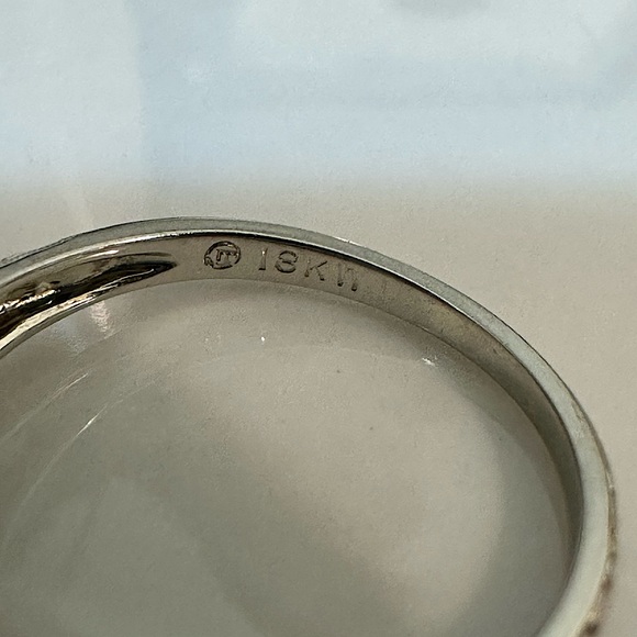 Antique 18K White Gold Art Deco Orange Blossom Tourmaline Solitaire Ring 5.75 - Picture 11 of 15